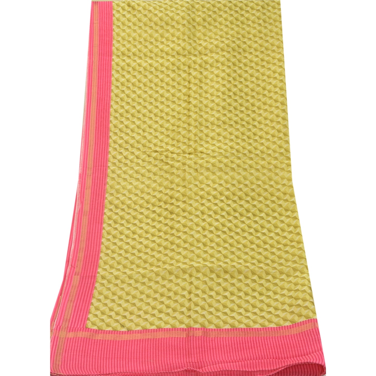 Санскрити Винтаж Зеленый Длинный Дупатта Палантин Хлопок Шелк Печатный Мягкий Шарф