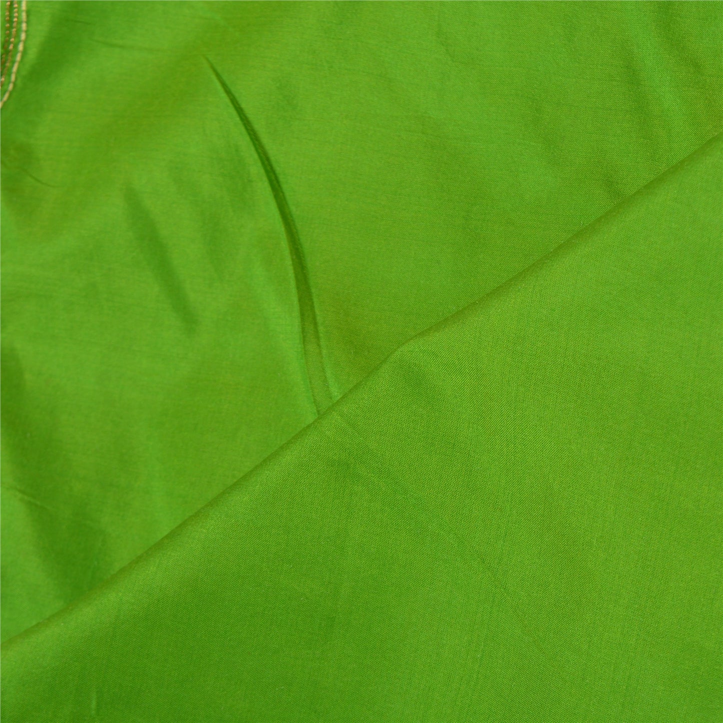 Sanskriti Vintage Green Long Dupatta Stole 100% Pure Silk Hand Beaded Scarves