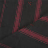 Sanskriti Vintage Black/Dark Red Long Dupatta Stole Pure Cotton Woven Ikat Hijab