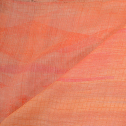 Санскрити Винтаж шафран/розовый длинный дупатта/палантин хлопковый шелковый набивной хиджаб