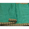 Sanskriti Vintage Sea Green Long Dupatta Stole Pure Silk Embroidered Scarves