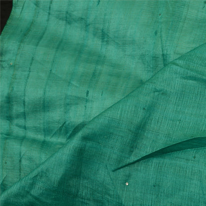 Sanskriti Vintage Sea Green Long Dupatta Stole Pure Silk Embroidered Scarves