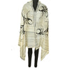 Sanskriti Vintage Elfenben Lange Dupatta/Stole Ren Håndvævet Silke Trykte Tørklæder