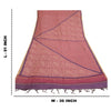 Sanskriti Vintage Long Pink/Purple Dupatta/Stole Pure Chanderi Silk Printed Veil