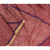 Sanskriti Vintage Long Pink/Purple Dupatta/Stole Pure Chanderi Silk Printed Veil