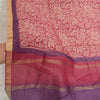 Sanskriti Vintage Long Pink/Purple Dupatta/Stole Pure Chanderi Silk Printed Veil