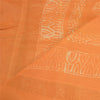 Sanskriti Vintage Dupatta Long Stole Pure Silk Orange Hijab Batik Work Scarves