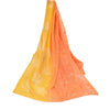 Sanskriti Vintage Long Yellow/Orange Dupatta Stole Pure Silk Hand-Block Printed