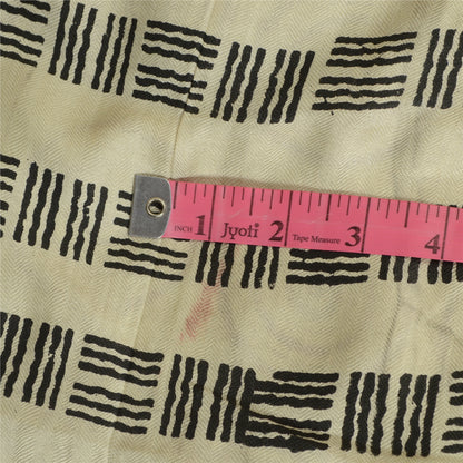 Санскритский винтажный длинный палантин дупатта из хлопка и шелка цвета слоновой кости с ручным принтом хиджаб