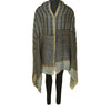 Sanskriti Vintage Long Grey Dupatta/Stole Blend Silk Hijab Printed Wrap Scarves