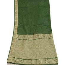 Load image into Gallery viewer, Sanskriti Vintage Long Dupatta Stole 100% Pure Silk Green Woven Wrap Scarves
