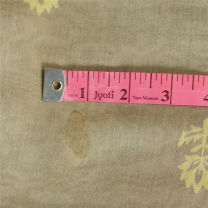 Sanskriti Vintage Long Dupatta Pure Chanderi Silk Olive Green Block Print Stole