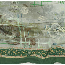 Load image into Gallery viewer, Sanskriti Vintage Long Green/Grey Dupatta/Stole Blend Cotton Digital Printed
