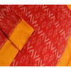 Sanskriti Vintage Long Stole Red/Saffron Pure Cotton Hand-Woven Sambalpuri Ikat