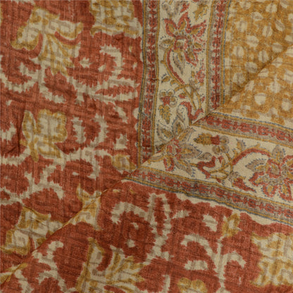 Sanskriti Vintage Long Dupatta Stole 100% Pure Silk Hijab Printed Wrap Scarves