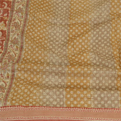 Sanskriti Vintage Long Dupatta Stole 100% Pure Silk Hijab Printed Wrap Scarves