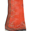 Sanskriti Vintage Rød Lang Dupatta Stole Blend Georgette Digitalt Trykte Tørklæder