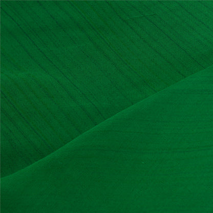 Sanskriti Vintage Green Long Dupatta/Stole Pure Georgette Silk Woven Zari Veil