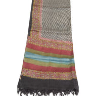 Sanskriti Vintage Dupatta Long Stole Pure Silk Multicolor Hijab Printed Scarves