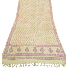 Load image into Gallery viewer, anskriti Vintage Long Dupatta Stole Blend Silk Ivory Hand-Block Printed Hijab
