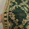 Sanskriti Vintage Long Green Dupatta/Stole Georgette Hand Embroidered Ari Work
