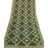 Sanskriti Vintage Long Green Dupatta/Stole Georgette Hand Embroidered Ari Work