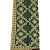 Sanskriti Vintage Long Green Dupatta/Stole Georgette Hand Embroidered Ari Work