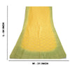 Sanskriti Vintage Dupatta Long Stole Chanderi Green/Yellow Woven Brocade Scarves
