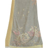 Sanskriti Vintage Long Dupatta Stole Blend Grey Digital Printed Woven Scarves
