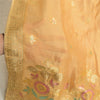 Sanskriti Vintage Long Dupatta Stole Chanderi Peach Woven Brocade tørklæder