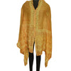 Sanskriti Vintage Safran Lang Dupatta Stole 100% Ren Silke Batik Arbejdstørklæder