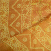 Sanskriti Vintage Safran Lang Dupatta Stole 100% Ren Silke Batik Arbejdstørklæder