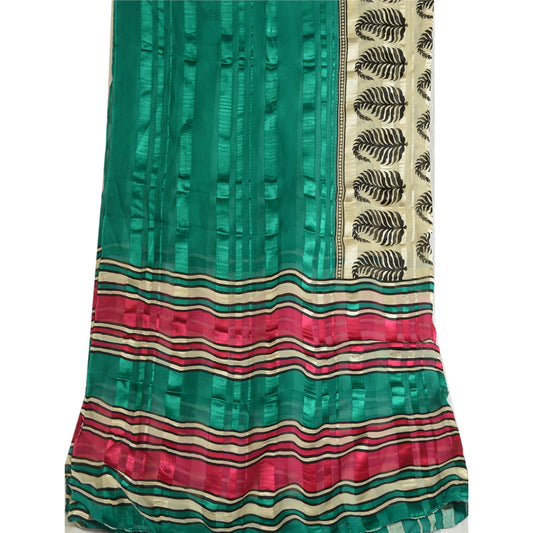 Sanskriti Vintage Multicolor Long Dupatta/Stole Pure Georgette Printed Woven