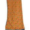 Sanskriti Vintage Dupatta Long Stole Georgette Yellow Hand Beaded Kantha Scarves