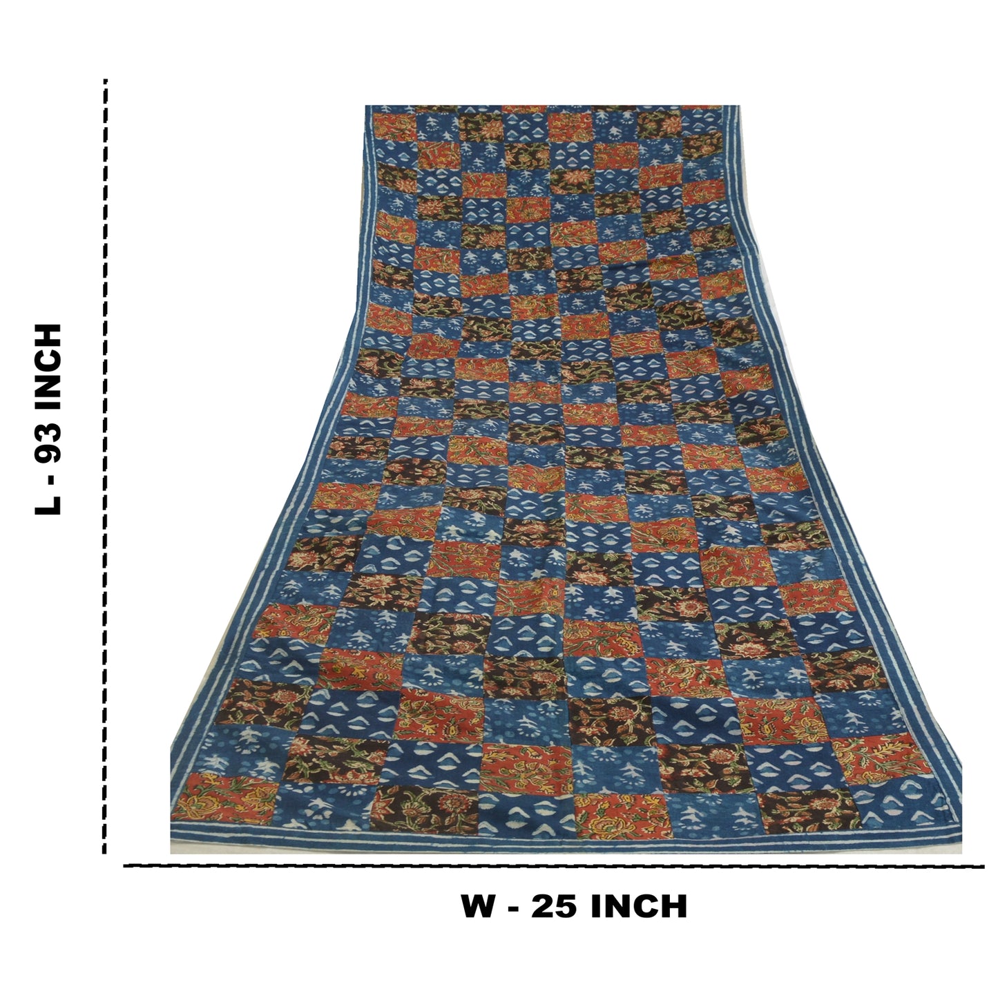 Sanskriti Vintage Long Dupatta Stole Pure Cotton Block & Bagru Printed Scarves