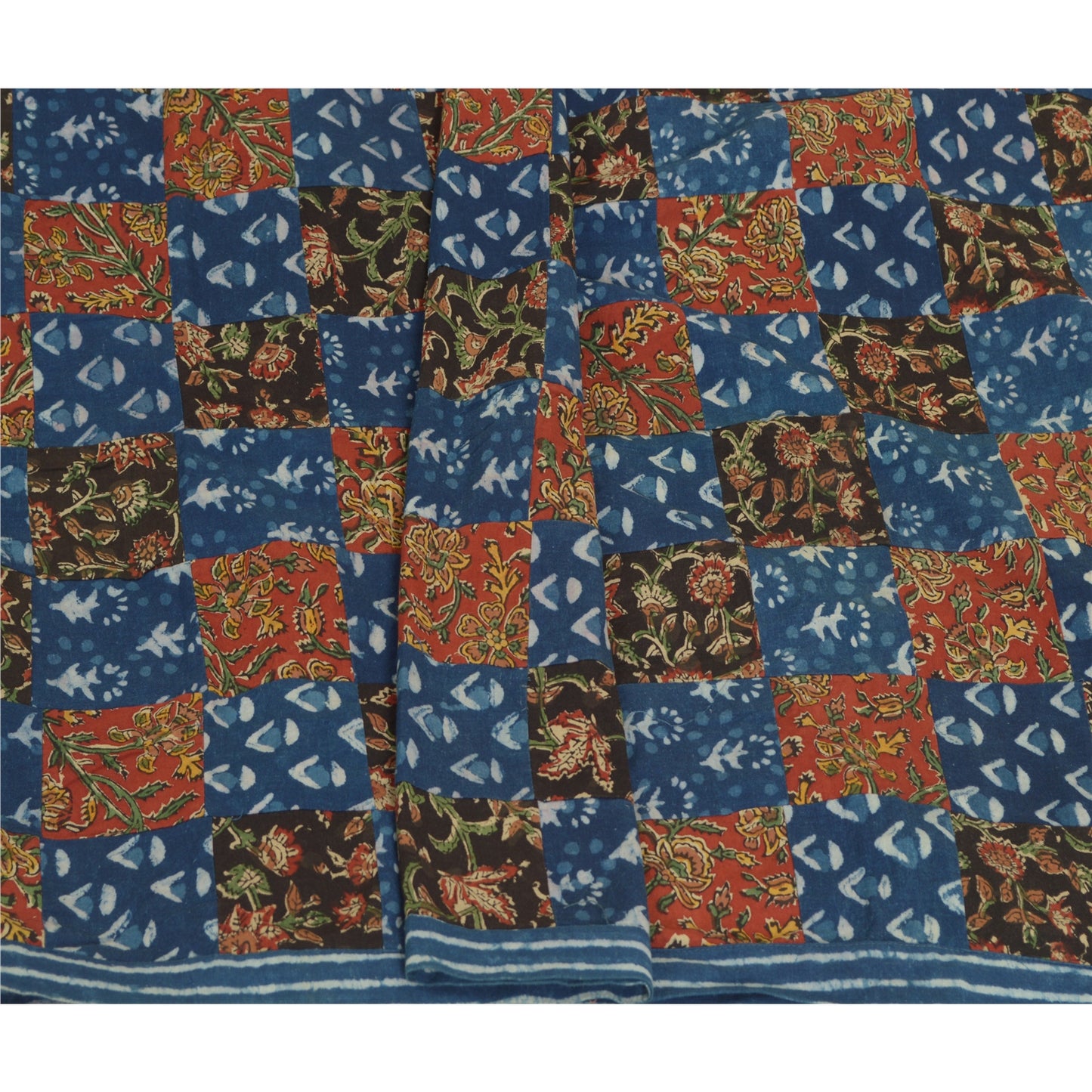 Sanskriti Vintage Long Dupatta Stole Pure Cotton Block & Bagru Printed Scarves