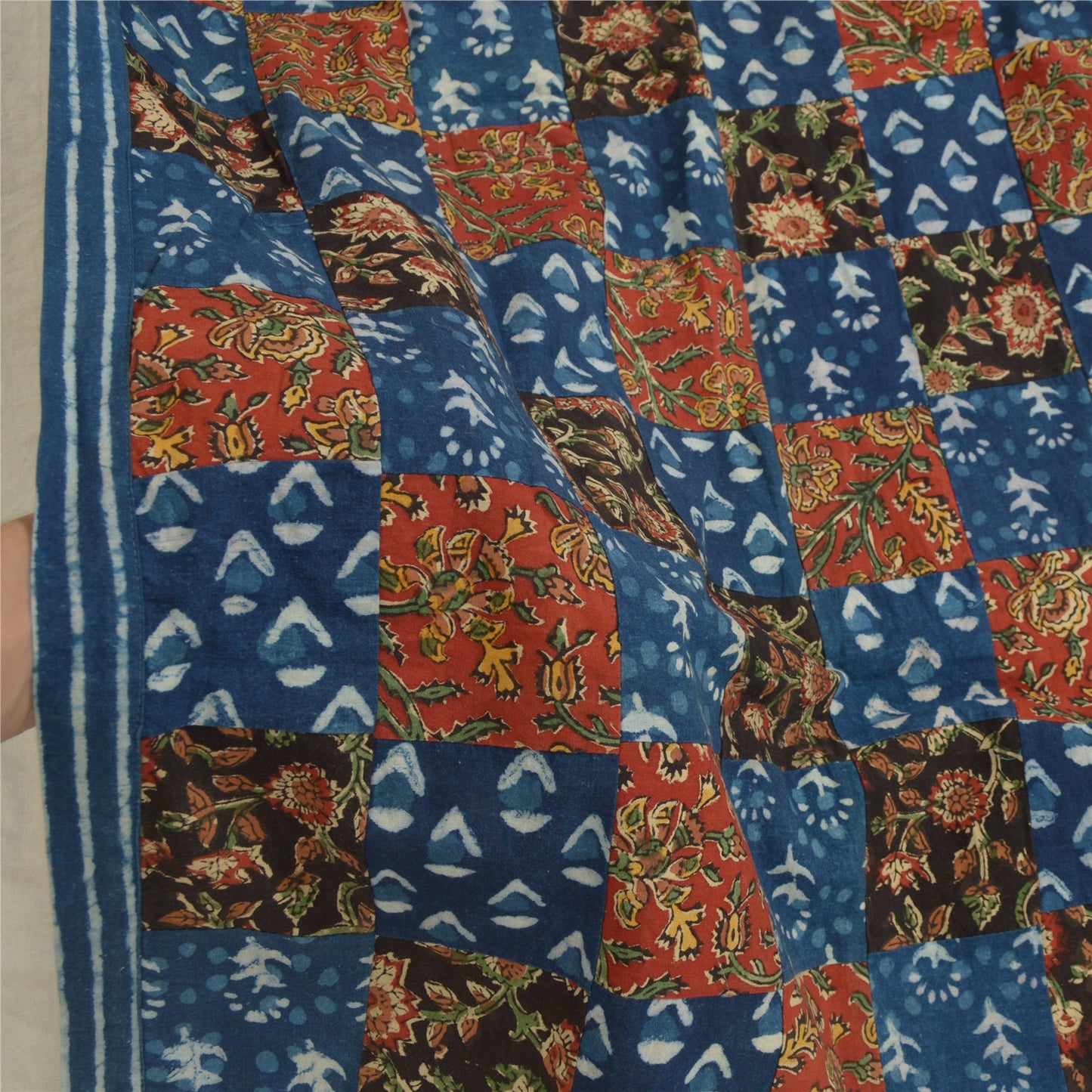 Sanskriti Vintage Long Dupatta Stole Pure Cotton Block & Bagru Printed Scarves