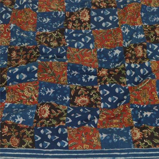 Sanskriti Vintage Long Dupatta Stole Pure Cotton Block & Bagru Printed Scarves