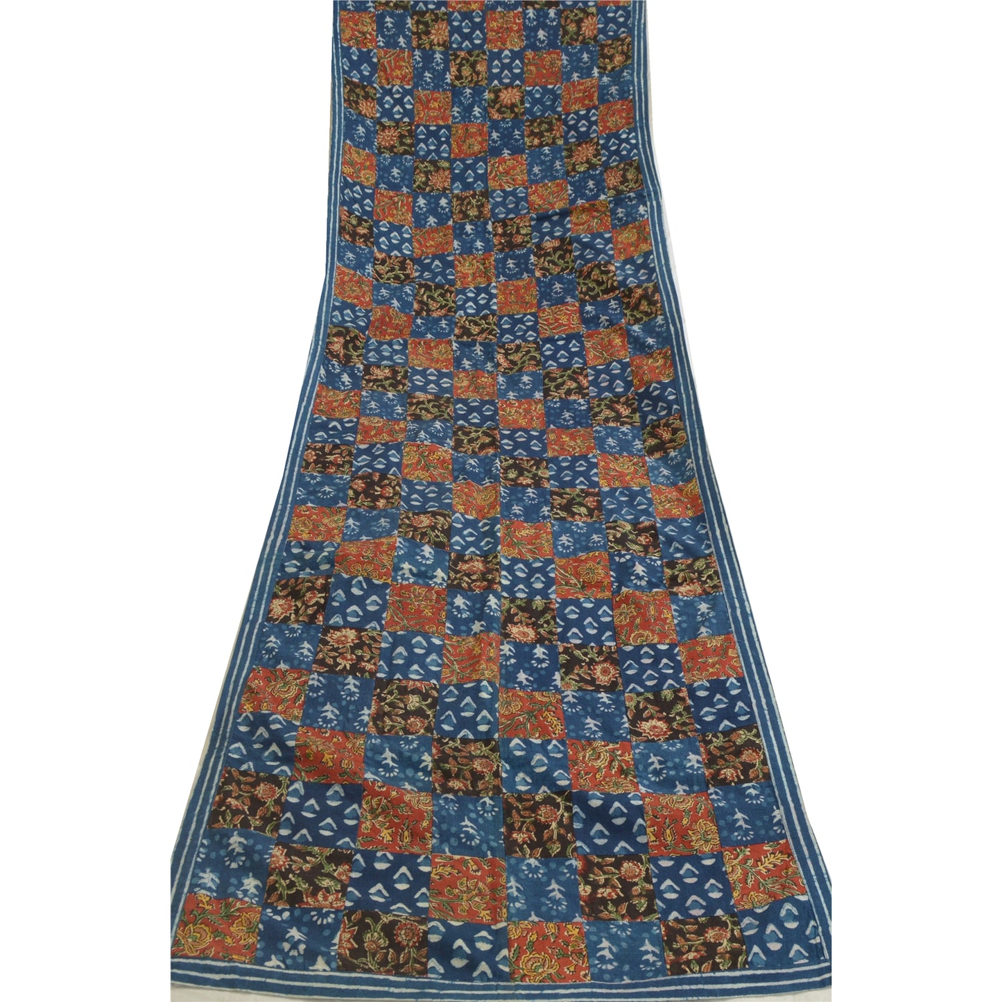 Sanskriti Vintage Long Dupatta Stole Pure Cotton Block & Bagru Printed Scarves