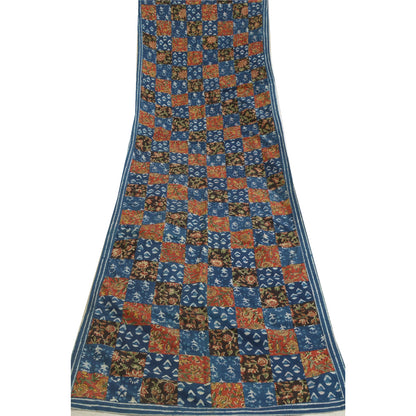 Sanskriti Vintage Long Dupatta Stole Pure Cotton Block & Bagru Printed Scarves