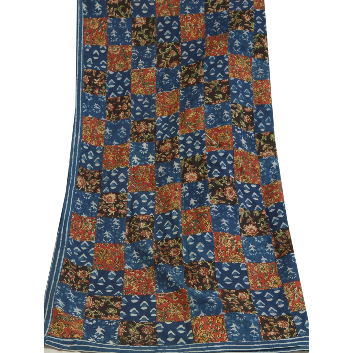 Sanskriti Vintage Long Dupatta Stole Pure Cotton Block & Bagru Printed Scarves