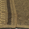 Sanskriti Vintage Long Dupatta Stole Pure Cotton Brown/Black Hand-Block Printed