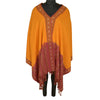 Sanskriti Vintage Long Dupatta Stole Pure Cotton Saffron/Red Woven Ikat Scarves