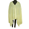 Sanskriti Vintage Dupatta Long Stole Pure Cotton Lemon Hand Beaded Kantha Veil
