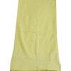 Sanskriti Vintage Dupatta Long Stole Pure Cotton Lemon Hand Beaded Kantha Veil