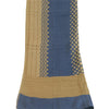Sanskriti Vintage Long Dupatta Stole Pure Silk Brown/Blue Printed Soft Hijab