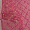 Sanskriti Vintage Pink Long Dupatta/Stole Georgette Handmade Chikankari Veil