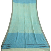 Load image into Gallery viewer, Sanskriti Vintage Long Dupatta Stole Pure Woolen Blue Shawl Printed Wrap Scarves

