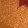 Sanskriti Vintage Long Dupatta Stole Pure Silk Saffron Hand Beaded Bandhani Veil