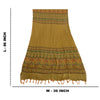 Sanskriti Vintage Long Dupatta Stole Blend Silk Shawl Brown Printed Scarves